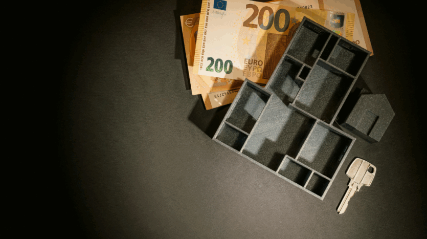 billet et plan de logement et clé